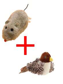 运动激活猫玩具 - 带声音的毛绒仿真鸟、刺猬、水田鼠、猫、咀嚼玩具,供猫咪娱乐、自娱自乐 - 咖啡棕 - 查看 23