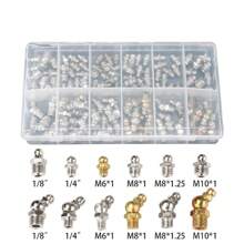 Youyijia 130PCS Grease Nipple M6 M8 M10 Iron Nickel Plating Zerk Grease Gun Nipple Fitting Assortment Set Fittings Straight And 90 And 45 Degree Grease Gun Mouth - Variant1 - View 4