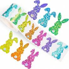 Easter Rabbit Stickers - Colorful Laser Cut Rabbit Stickers, 5 Shiny Colors, Self-Adhesive Sealing Labels, Suitable For Envelopes, Diaries, And Party Gifts - Multicolor - View 10