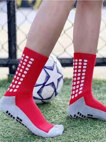 1/4/6/10 Pairs Of Professional Football Training And Competition Sports Socks, Mesh Breathable, Thickened Towel Bottom, Glue Point Non-Slip And Wear-Resistant, Suitable For Boxing, Basketball, Yoga, Running, Football, Unisex