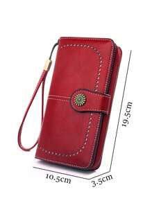 新款女士PU皮钱包，女士长款休闲钱包，大容量零钱包，卡包钱包，长款钱包，腕包