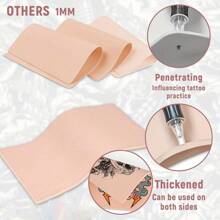 2/8/15 hojas de piel de práctica de tatuaje de silicona - Piel de entrenamiento de 1 mm de grosor con tacto real para tatuajes, microblading, cejas y labios - Herramientas y accesorios suaves y duraderos para principiantes
