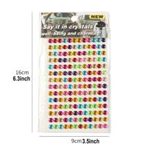 1-5sheets Colorful 3D Gem Stickers Glitter Sparkle Crystal Sticker For Tear Face Eyebrow Eyes Makeup Earrings Ear Ring Nail Rhinestone Stickers