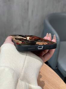 1 件 TPU 磨砂手机壳，带玫瑰和马图案，适用于 Apple 7 7P X XS XR XSMAX XR 11 12 13 14 15 16 系列、A05 A05S A52 A53 A13 A14 A04S A35....系列 S22U S23U S24U 系列、Redmi Note 系列、Oppo A 系列、Reno 系列和 Infinix 系列智能手机 - 彩色 - 查看 5