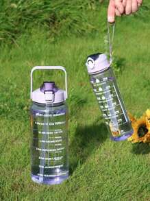 1 件 750 毫升 2 升大容量粉色 PC 水瓶，运动健身便携式吸管杯，适合居家户外旅行 - 黑色 - 查看 8