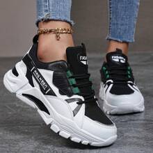 Women's Thick Sole Fashionable Casual Sports Running Shoes, Comfortable And Lightweight For Outdoor Leisure