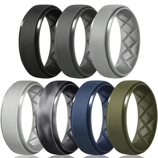 European And American Fashion Men's Silicone Wedding Ring & Engagement Ring