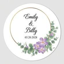 UNICCUT Custom Colorful Wildflower Garden Wreath Wedding Stickers Labels Spring Wildflower Field Thank You For Your Kindness Labels - Multicolor - View 10
