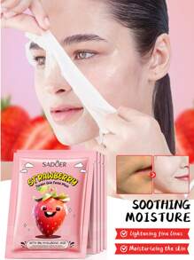 SADOER Mix 1 Peça/15 unidades/30 unidades/50 unidades Máscara Facial Hidratante com Estampas de Anime, Plantas e Frutas