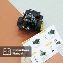 TSCINBUNY Popular 2WD Mini DIY Smart Robot Car Code Toy Kit For Arduino Robot Car C/C++ Programming Skill Best Practices PDF Step-By-Step Tutorial STEM Project Gift