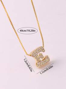 New Fashionable 26 Alphabet Letter Pendant With Zirconia Crystal, Elegant Gold-Color DIY Bracelet & Necklace Accessories