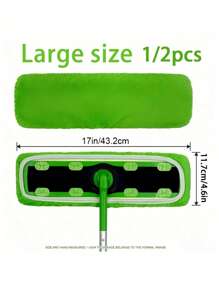 1/2/4/8 件超细纤维清洁拖把替换垫,两种尺寸兼容扫地机,吸水清洁拖把,可水洗替换拖把,干湿两用,易于清洁,清洁用品,返校用品 - 彩色 - 查看 3