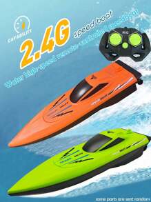 2.4G Fernbedienung Spielzeug, elektrisches RC Boot Spielzeug mit kabellosem Controller, Hochgeschwindigkeits-Bootsmodell, elektrisches RC Boot kann auf Wasser fahren, hochgeschwindigkeits-simuliertes elektrisches Boot, kleines Bootsmodell für die Wasseroberfläche, simuliertes Doppelruder-Fernsteuerungsboot Spielzeug, Schulanfang