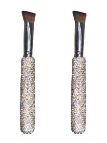 1 Pc Multi-Function Makeup Brush - Premium Crystal Triangle Highlighter Brush For Brightening Tear Troughs, Face Contour, Nose Shading, Concealing, Delicate & Portable, Soft Bristles