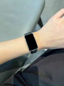 1 条时尚金属镀层表带，兼容华为表带 9/8/7 NFC 版本 - 黑色 - 查看 3