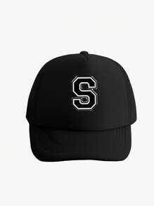 1pc Kid's 26-Letter Baseball Hat, Fashionable And Versatile Mesh Breathable Sun Hat, Suitable For Daily Outings In Spring And Summer, Suitable For Use As A Gift