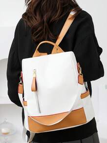 Mochila antirrobo con gran capacidad para mujer de estilo elegante para viajes y portátil, diseño chic callejero