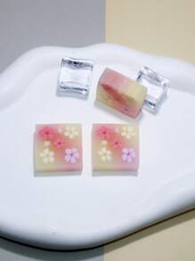 3 piezas de gomas de borrar con diseño de flor de cerezo, ideales como regalo para estudiantes