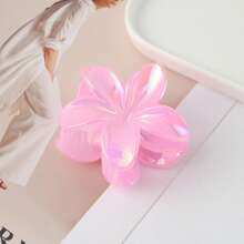 1pc Iridescent Daisy Flower Hair Claw Clip, Colorful Floral Oval Leather Texture Flat Hair Accessory, Ponytail Hair Claw Clip Hair Clips Hair Jaw Clip Hair Clamps Hair Clutch Hair Catcher Clip