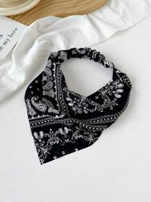 2 件复古波西米亚风格腰果花三角形头带，弹性百搭头带头箍，装饰头带头箍，百搭日常佩戴，适合女性日常搭配，适合作为送给朋友的礼物