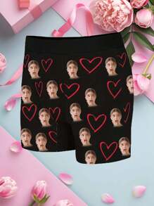 1pc Customized Human Face Underwear Norollwaistband Shorts Customized Photo Customized Human Face Portrait Printed Men's Underwear Boxer Briefs Customized Four Seasons Wearable Personalized Gift Customized Human Face Underwear Personalized Men's Underwear Customized Photo Underwear With Photo Customized Human Face Underwear Boyfriend Husband Gift Men Customized Anniversary Holiday Christmas Ideal Gift Boyfriend.
