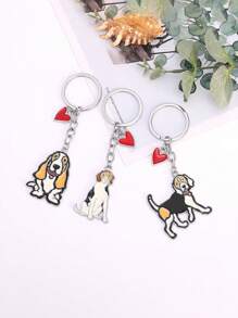 1pc Metal Basset Hound Keychain Dog Keychains For Women Bag Charm Trinket Men Car Key Ring Key Chain Jewelry Gift Animal Charm Car Accessories Backpack For School