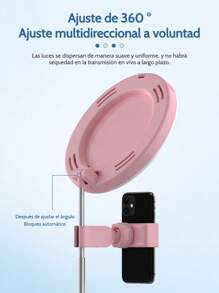 TUNKE Foldable Table Lamp, Makeup Lamp, Live Broadcasts - Pink - View 9