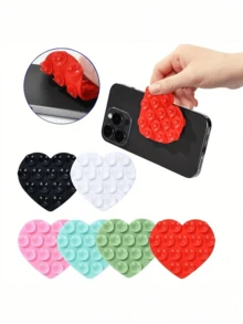 Soporte de teléfono con ventosa de silicona, ventosa de mariposa de doble cara, ventosas universales para teléfono, accesorio impermeable de manos libres con sujeción en los dedos para espejo, ducha, vibración, video y selfie compatible con iPhone y Android