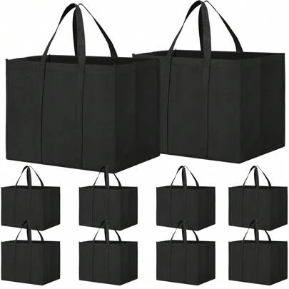 1/3 Pieces Available In Five Colors, Reusable Shopping Bags, Storage Bags, Large Capacity Shopping Bags, Upright Bottom Shopping Bags, Suitable For Shopping, Camping And Picnics, Gift Bags For Women, Gift Bags, Kitchen Storage Boxes And Kitchen Accessories