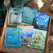 1 pezzo Calamita frigo in acrilico, adesivo magnetico decorativo a tema di famose pitture del mondo, forniture per hobby fai-da-te - Multicolore - Visualizzare 2