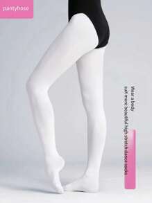 1 pieza Mallas de ballet, Leggings con puntera de 80D de espesor, adecuado para adolescentes menores de 16 años, Primavera/Verano