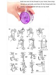 10 件随机夜光溜溜球玩具，休闲娱乐 - 彩色 - 查看 5