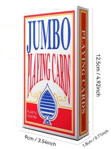 1 Set Large Print Playing Card Set - Easy To Read Big Size Poker Cards, Suitable For Parties And Weddings