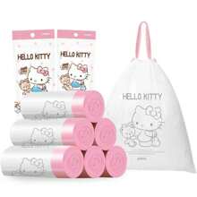 0.5 Rollo de bolsas de basura de plástico con diseños lindos y de dibujos animados, bolsas para basureros de escritorio, forros para botes de basura para uso doméstico, oficina, cocina (algunos accesorios pueden ser aleatorios), cocina, baño, decoración del hogar, artículos del hogar - Multicolor - Ver 1