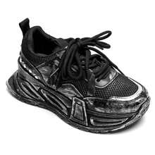 Distinctive Chunky Women's Sneakers | Remarkable Design - Black - View 1