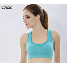 TRUMOVE Brassiere Deportivo para Mujer de Secado Rápido Antichoque Sin Armazón con Elasticidad para Yoga y Gimnasia Ropa Deportiva Superior para Mujer,top deportivo mujer,ropa deportiva de mujer,tops deportivos para mujer,top deportivo,tops de mujer,gym,brassieres de mujer - Azul menta - Ver 4