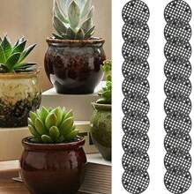 20 szt. Siatka drenażowa do doniczek, plastikowa siatka drenażowa na dno doniczki, akcesoria do sadzarek ogrodowych - Czarne - Zobacz 5