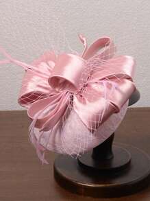 Elegant Ladies Small Hat, British Style Fascinator Headpiece, Vintage Lady's Hat Suitable For Party, Tea Party, Wedding Photo Shooting, Decorated Headwear With Veil
