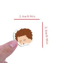 Rollo de 500 pegatinas lindas de erizo | Pegatinas estéticas de vinilo para scrapbooking, diarios, portátiles, parachoques, monopatines, botellas de agua, computadoras, teléfonos, dibujos animados, cascos, automóviles