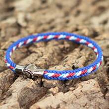 51Luckind Simple Dseign Hand Braided Rope Mixcolor Bracelet Black Magnetic Bracelet For Men Cool Armband Jewelry