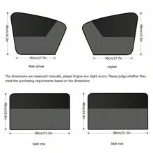 1 stuk magnetische zonnekap, geen lichtinval, geen zichtbelemmering, splitsontwerp, autozonnescherm