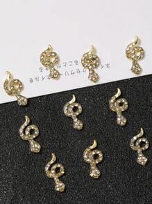 10 件蛇形指甲饰合金蛇形指甲饰指甲饰品配件蛇形指甲饰美甲装饰用品指甲美甲宝石