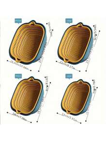 8pcs/6pcs,Drain Basket, Vegetable Wash Basket, Colander Basket, Plastic Filter Basket, Reusable Wash Basket, Kitchen Household Colander, Fruit Wash Basket, Kitchen Supplies, Kitchen Gadgets, Kitchen Accessories