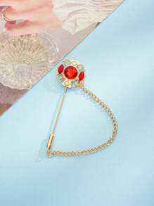 1pc Hollow Design Brooch, Elegant Brooch, Premium Feel Bobby Pin, For Daily Use