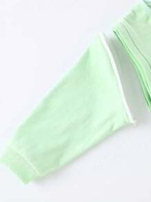 Baby Sleeping Bag With Leg Openings, Thin Cotton For Spring/Summer, Air-Conditioned Room, Detachable Sleeves, Anti-Kick Quilt For Infants - Green - View 11