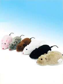 运动激活猫玩具 - 带声音的毛绒仿真鸟、刺猬、水田鼠、猫、咀嚼玩具,供猫咪娱乐、自娱自乐 - 咖啡棕 - 查看 9