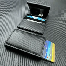 Men's Anti-Theft And Anti Demagnetization Aluminum Alloy Business Wallet, Pop-Up Card Slot, Credit Card Clip, Bank Card Clip Design Slim And Compact, Multiple Card Slots And ID Card Window, Aluminum Alloy And Imitation Leather Materials, Perfect Lover Gift Suitable For Teen Summer Casual Outdoor Athletic Or Vacation Travel Or Graduation Gifts Or Birthday Dress Accessories Formal/Business Formal - Multicolor - View 9
