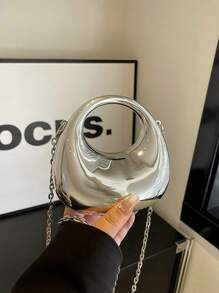 Exquisite And Fashionable Mini Handbag, Women's New Fashionable Multifunctional Acrylic Dining Bag, High-End And Fashionable Crossbody Bag - Silver - View 5