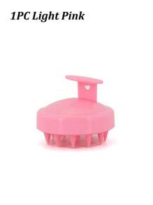 二合一头皮按摩器、头皮去角质刷、麦秆洗发刷、硅胶发刷、头皮按摩清洁刷、头皮去角质磨砂膏、去屑工具，男女皆宜 - 彩色 - 查看 18