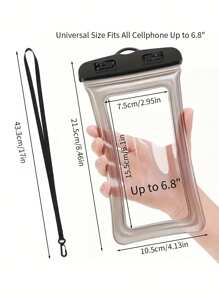 2 Stücke wasserdichte Handytasche, wasserdichte Handytasche mit Touchscreen, geeignet für Strand, Kreuzfahrt und Reisen, Schwimmen, Rafting, Radfahren, Bergsteigen, Camping, Wandern, Unterwasserfotografie, Tauchen, spezielles Regenschutz-Handyhülle für Outdoor, geeignet für alle Handy
